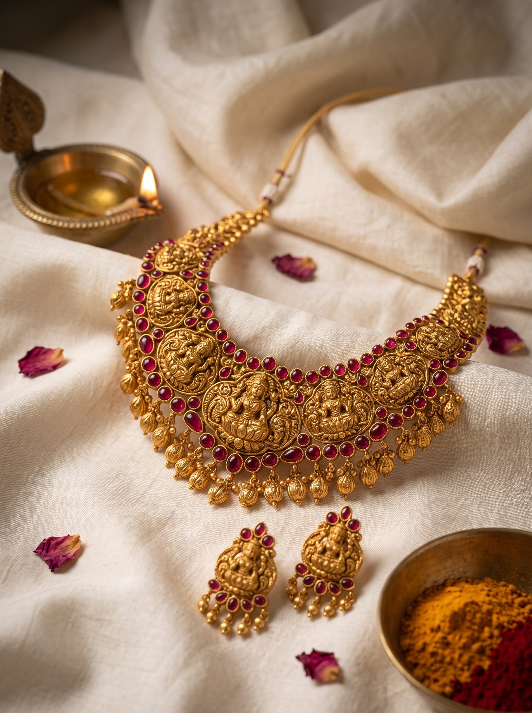 Temple Jewellery Necklace Set
