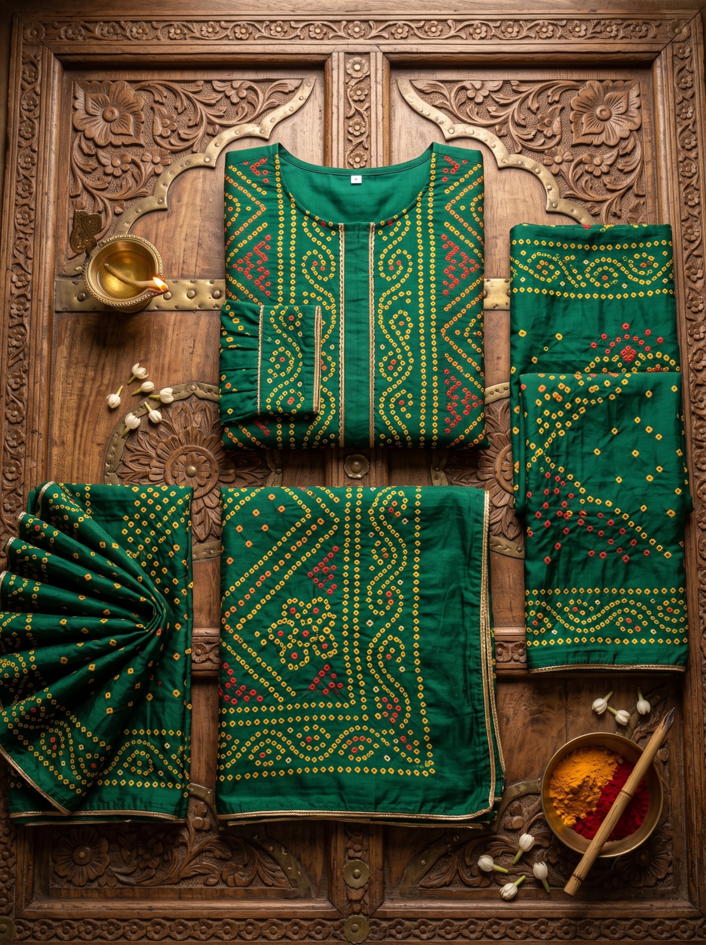 Bandhani Silk Festival Kurta
