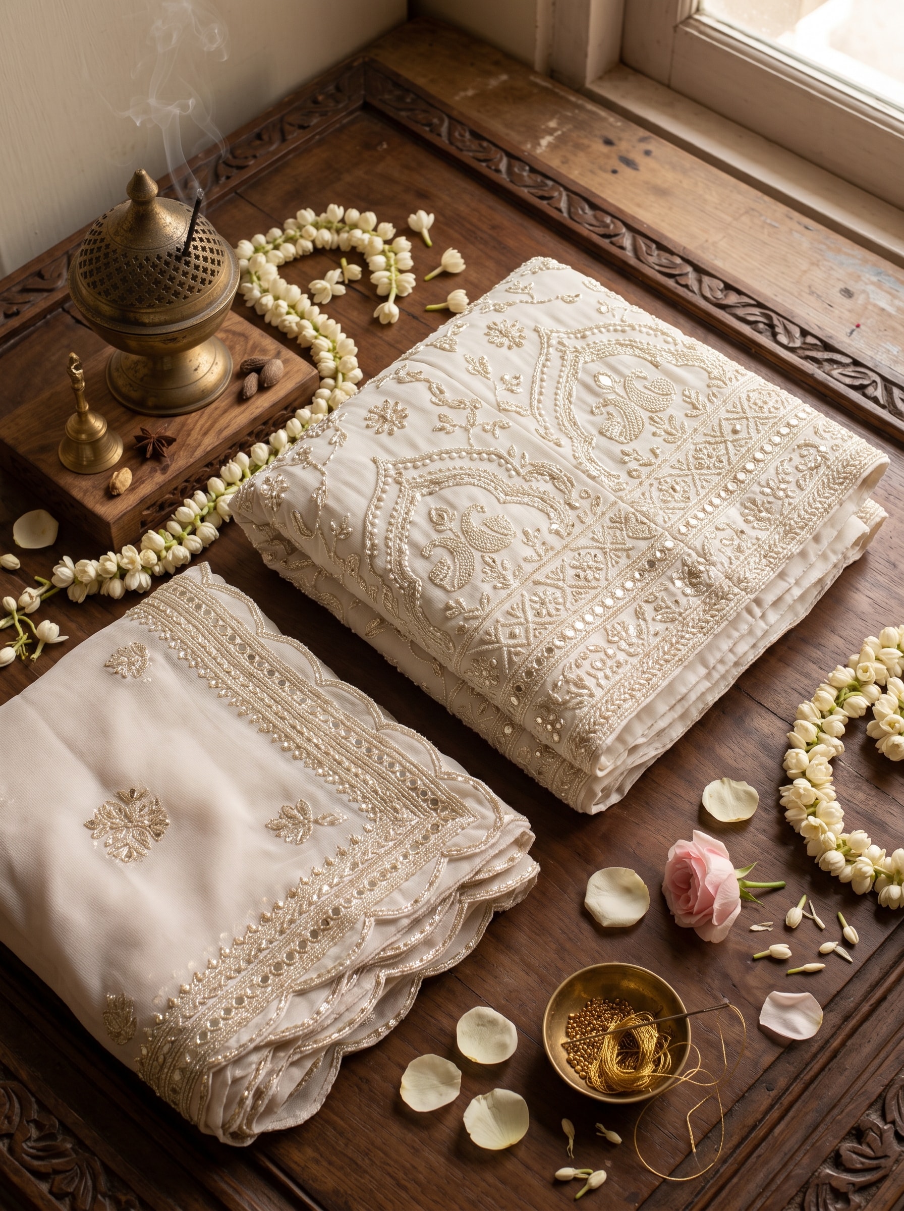 Chikankari Ivory Anarkali